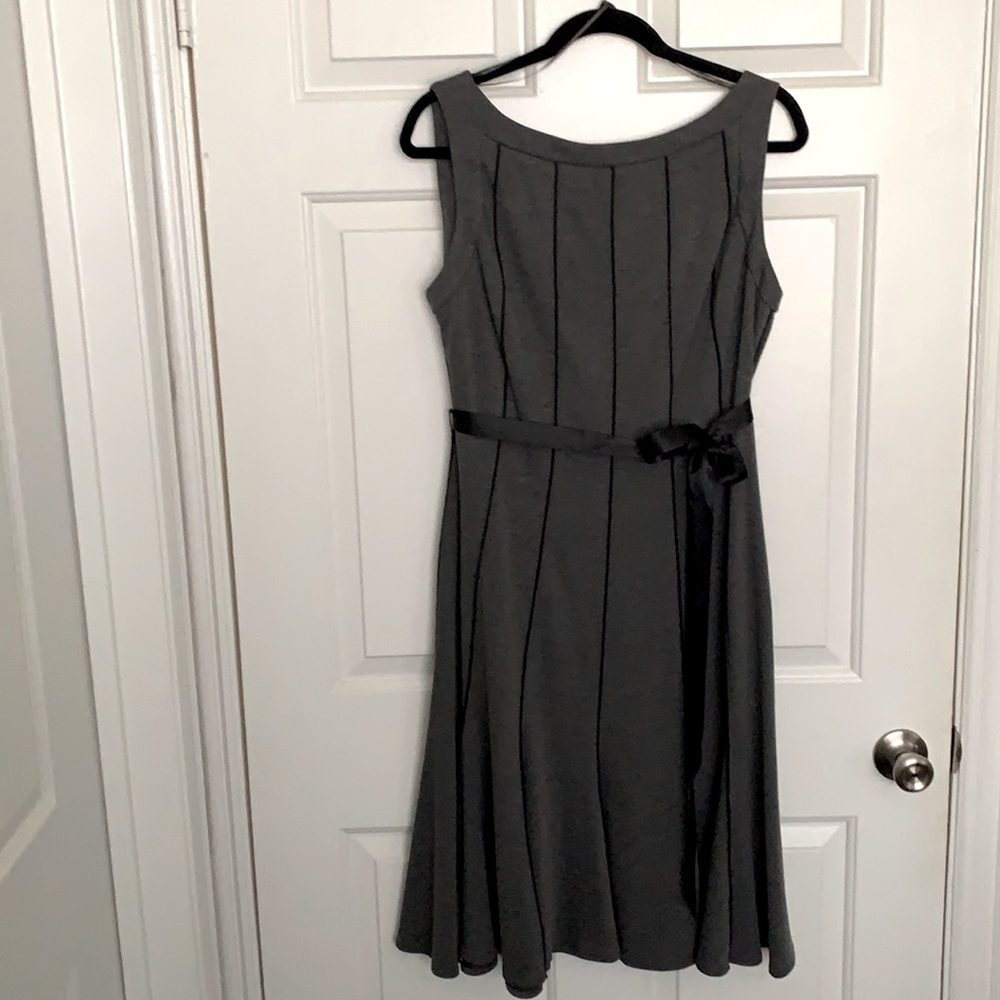 Studio I Grey Dress with Black Stripes. Size 12.